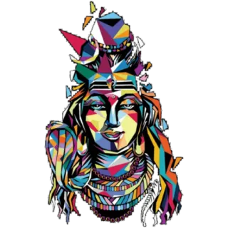 🔱 ef2a71cf Shiva Hinduizm, bóstwo, duchowy, religijny, kultura indyjska, dzieło sztuki, Shiva, bóg hinduistyczny whatsapp sticker