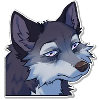 😑 17f642c2 wolf, tier, traurig, müde telegram sticker