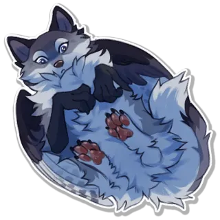 🐾 3cd3b206 wolf, niedlich, tier, cartoon, aufkleber telegram sticker