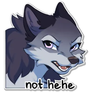 🙃 4abb5db7 not hehe wolf, wütend, cartoon, tier, fell telegram sticker
