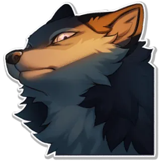 ⚡️ 4c3aacdb tier, wolf, hundeartig, fell, porträt, kopf telegram sticker