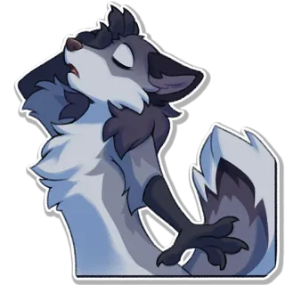 😩 7773cb3c wolf, furry, tier, cartoon, entspannt telegram sticker