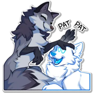 😙 78fcf061 PAT PAT wolf, streicheln, furry, tiere, süß telegram sticker