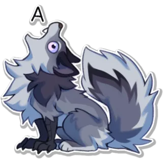 😀 d315272b Wolf, Tier, Heulen, Süß, Cartoon telegram sticker