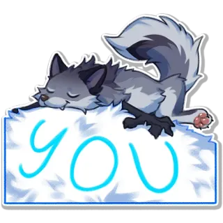 👐 e6530ead YOU fuchs, schlafend, süß, tier, faul telegram sticker