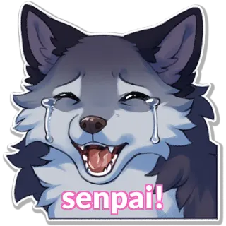 😍 e894dfb6 senpai! Anime, weinen, Wolf, traurig, Senpai telegram sticker