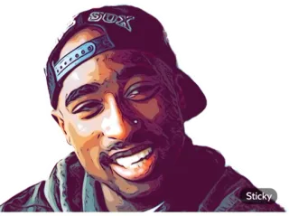 😃 925f99b5 Tupac Shakur SOX Tupac, Rapper, Musica, Ritratto, 2Pac telegram sticker