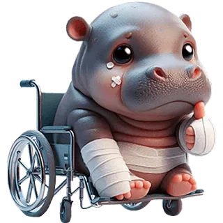 Бегемотик 3 @Nyasticks whatsapp stickers