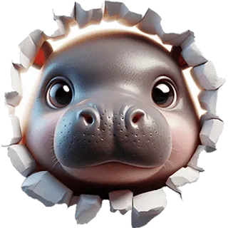 Бегемотик 3 @Nyasticks telegram stickers