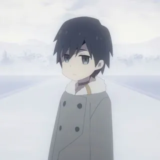 🦋 195f2b4d Hiro Darling in the Franxx Anime, Garçon, Personnage, Hiro, Darling in the Franxx telegram sticker