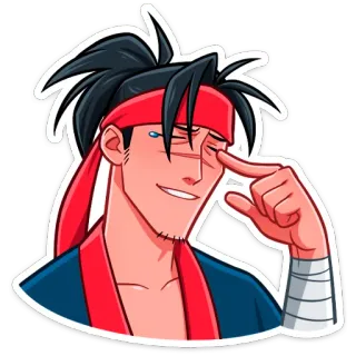 😂 b50fb001 Anime, Karakter, Bando, Pria, Emosi, Menangis whatsapp sticker