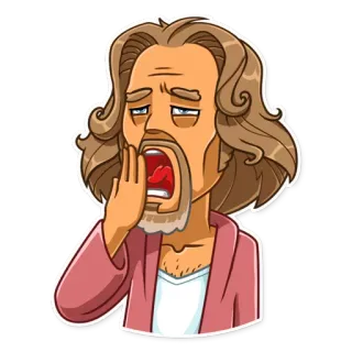 😩 1381ee11 The Dude The Big Lebowski เพื่อน, บิ๊กเลโบว์สกี้, ตัวละคร, หนัง telegram sticker