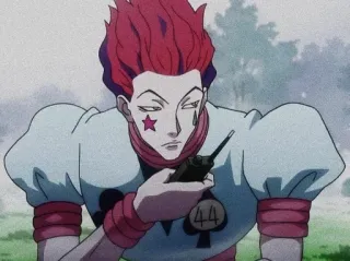 😐 ee1575e7 Hisoka Hunter x Hunter Аниме, Хисока, Hunter x Hunter, Фокусник, Злодей telegram sticker