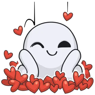 🥰 aab85f71 cœur, amour, mignon, Saint-Valentin, autocollant, dessin animé, joyeux telegram sticker