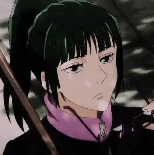 📝 f4771ce5 Maki Zenin Jujutsu Kaisen Маки Зенин, Jujutsu Kaisen, Аниме, Манга, Персонаж, Очки telegram sticker