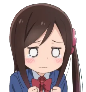 😢 16452f9e Anime, Manga, Dessin animé, Pleurs, Triste, Kawaii, Illustration, Émotion telegram sticker