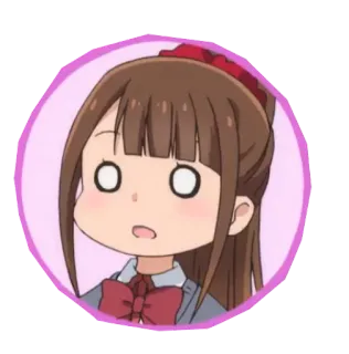 😮 18f3c199 Anime, Dessin animé, Fille, Choquée, Surprise, Expression, Kawaii, Mignon telegram sticker