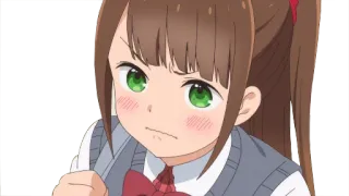 😠 1ded4af4 Anime, Fille, Colérique, Personnage, Uniforme scolaire, Dessin animé telegram sticker