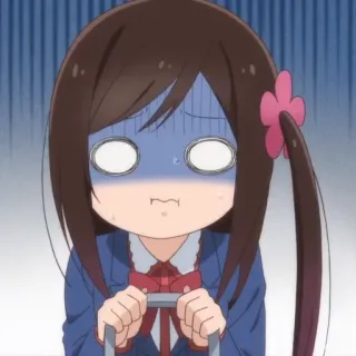 🤢 9a88d9f7 animé, dessin animé, choqué, contrarié, confus telegram sticker