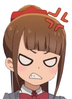 💢 e9b028f9 Animé, En colère, Frustré, Expression, Dessin animé telegram sticker