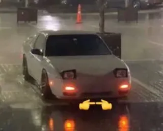 👉 801e3939 samochód, pojazd, auto, obraźliwy gest, fak you telegram sticker