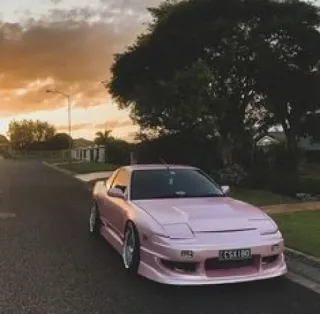 💟 863f7f73 samochód, różowy, pojazd, ulica, auto telegram sticker