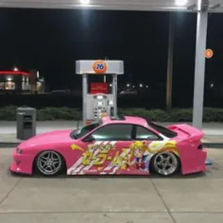 💟 9f7ce7ee Sailor Moon セーラームーン Anime, Sailor Moon, Samochód, Naklejka, Różowy samochód, Manga, Japoński telegram sticker