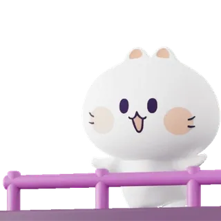 🐈 6484754f mignon, animal, personnage, blanc, lapin, kawaii telegram sticker