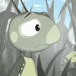 🛸 cd04ea79 卡通, 蜥蜴, 角色, 难过 whatsapp sticker