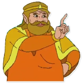 👑 1d7f6784 King Harkinian Link: The Faces of Evil Vua Harkinian, Meme, Link: Faces of Evil, Zelda CD-i telegram sticker