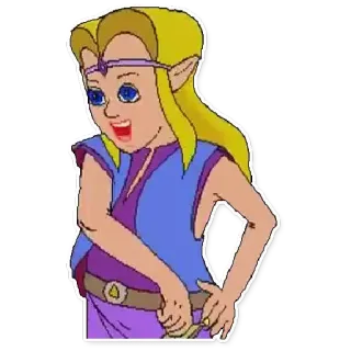 👸 4ce71bd1 Zelda The Legend of Zelda zelda, nhân vật, công chúa, legend of zelda telegram sticker