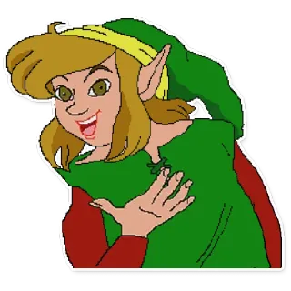 💩 9008e047 Link Link, The Legend of Zelda, Nhân vật trò chơi điện tử, Elf, Phim hoạt hình telegram sticker