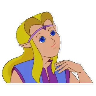 👸 ac4c06d5 Zelda The Legend of Zelda zelda, nhân vật, công chúa, trò chơi điện tử, fantasy telegram sticker