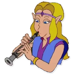 👸 acd973f7 Zelda zelda, ocarina, elf, công chúa, nintendo, trò chơi điện tử telegram sticker