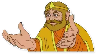 👑 c3d14269 King Harkinian Vua, Harkinian, Zelda, CD-i, Meme, Nhân vật telegram sticker