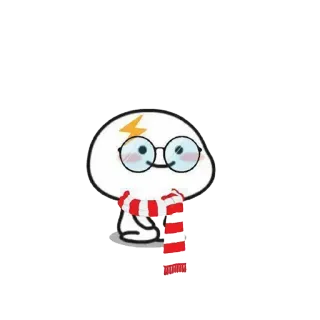 🤓 1ec56146 Harry Potter cartoon, wizard, scarf, eyeglasses, cute, harry potter whatsapp sticker