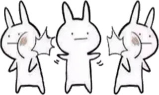 😐 489262e5 rabbit, animal, cartoon, cute, funny, sticker whatsapp sticker