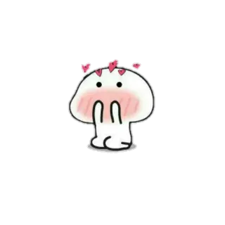 😍 54781ba0 cute, kawaii, cartoon, hearts, love, blush whatsapp sticker