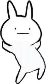 😐 61f9e5b5 rabbit, bunny, offensive gesture, cartoon, cute whatsapp sticker