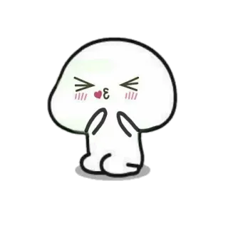 😘 6e7c9ff7 cute, kawaii, sticker, cartoon, character, kiss, love whatsapp sticker