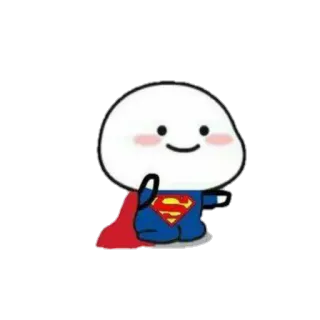 🤗 ddc63023 Superman cartoon, superhero, cute, friendly, comic, character whatsapp sticker