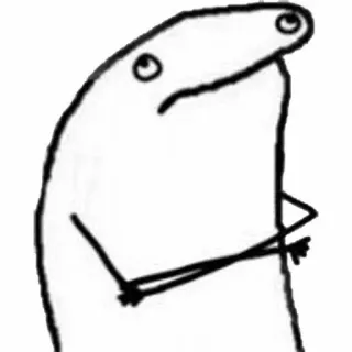 😒 08c8855f Aufkleber, Cartoon, Figur, Zeichnung, Einfach, Weiß telegram sticker