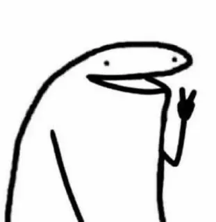 ✌️ 385e38c5 strichmännchen, friedenszeichen, cartoon, zeichnung, einfach telegram sticker