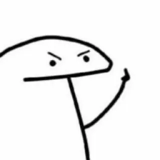 🖕 59ff4acd strichmännchen, mittelfinger, beleidigend, geste, kritzelei, cartoon telegram sticker