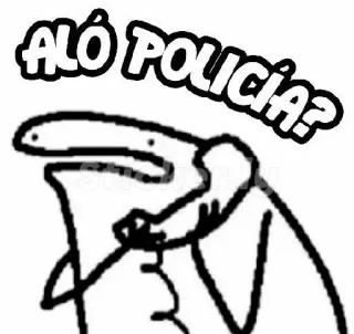 📞 9065c38b ALÓ POLICÍA? Polizei, Cartoon, Anruf, Notfall, Florkofcows telegram sticker