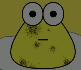 🫤 060997fa Pou Pou, animal virtuel, jeu mobile, dessin animé telegram sticker