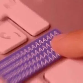 😱 4a7ab1c8 AAAAAAAAAAAA lettre, A, répété, clavier, autocollant, touches telegram sticker