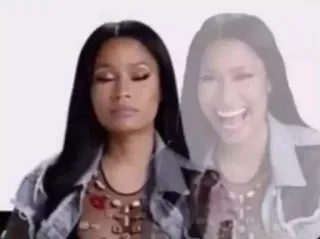 😌 53c9ca1c Nicki Minaj nicki minaj, mème, célébrité, femme, rappeur telegram sticker