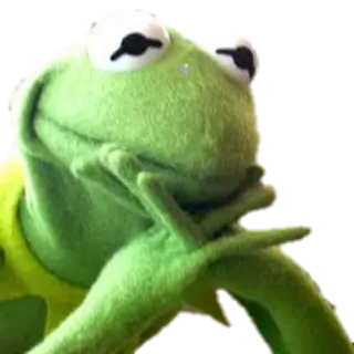 🤔 c8e48653 Kermit kermit la grenouille, réflexion, mème, muppets, grenouille telegram sticker