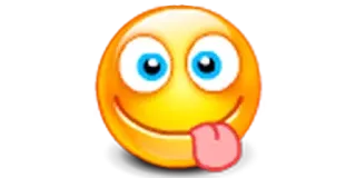 😋 005f693a 絵文字, 笑顔, 舌, 漫画, 楽しい, ハッピー, おバカ telegram sticker